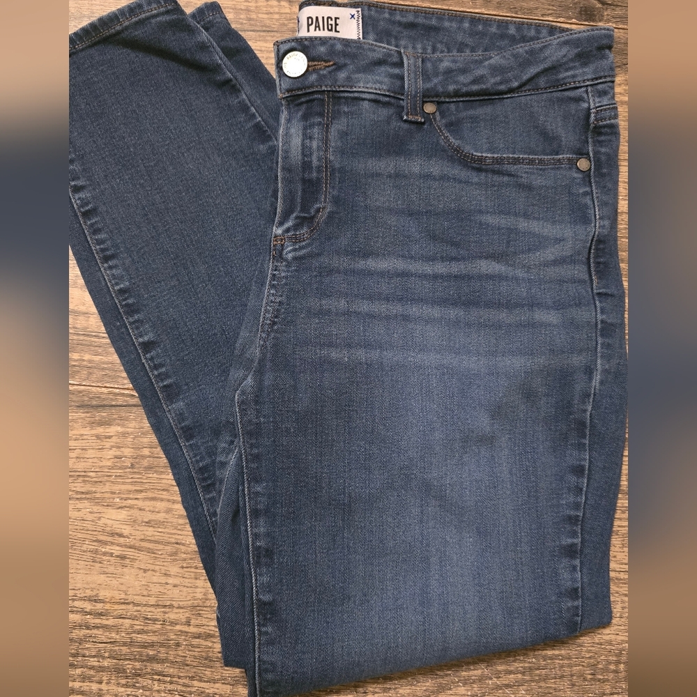 PAIGE Women's Dark Blue Verdugo Ankle Jeans Size 31